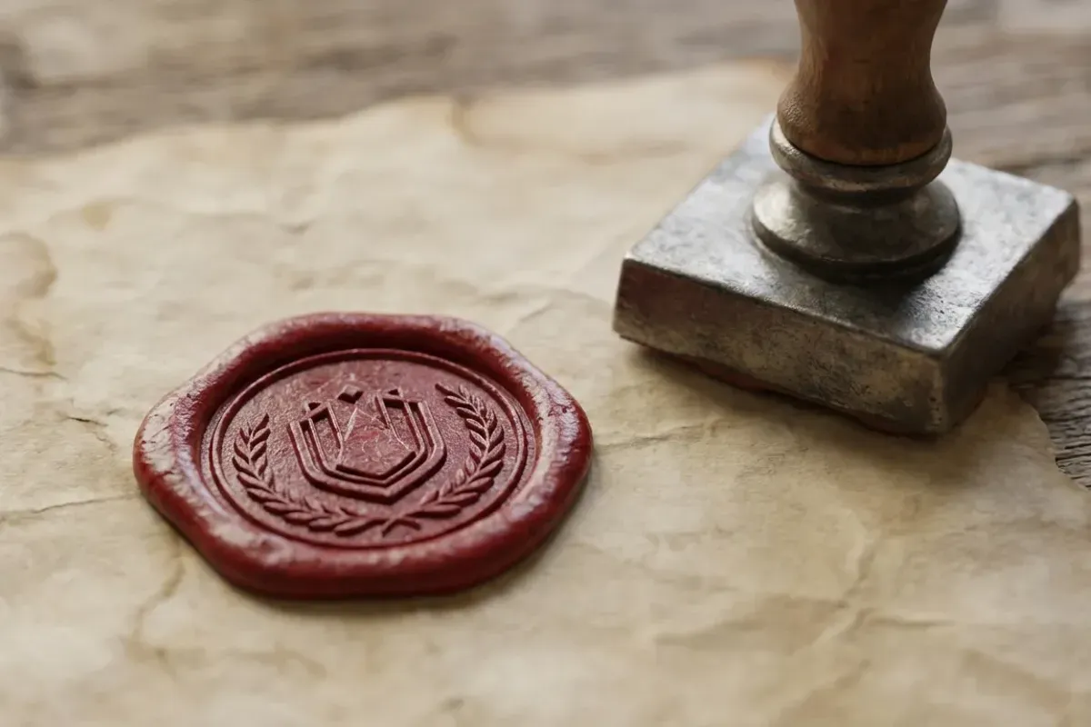 Cachet officiel représentant les mentions légales